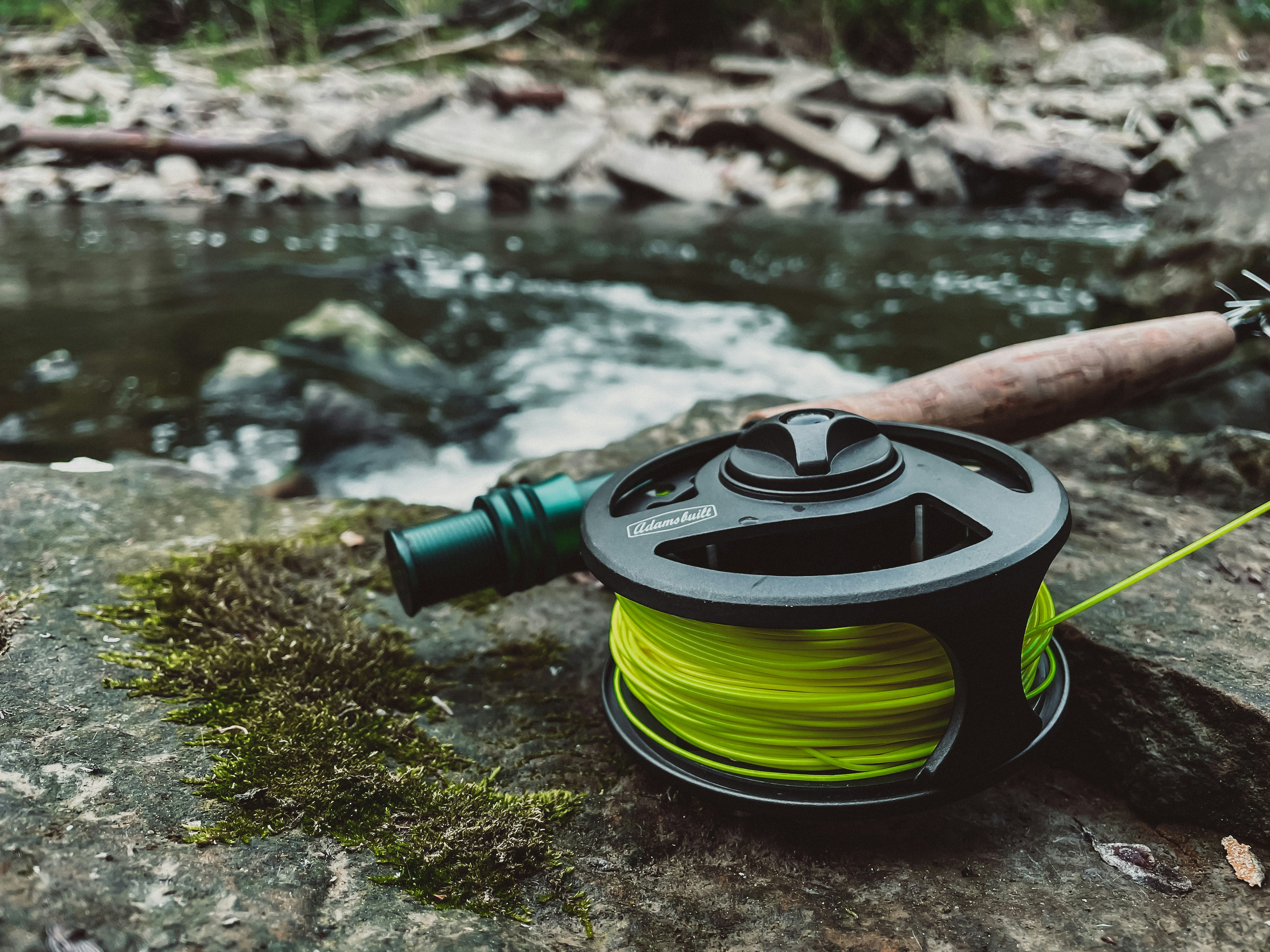 Fly fishing in action