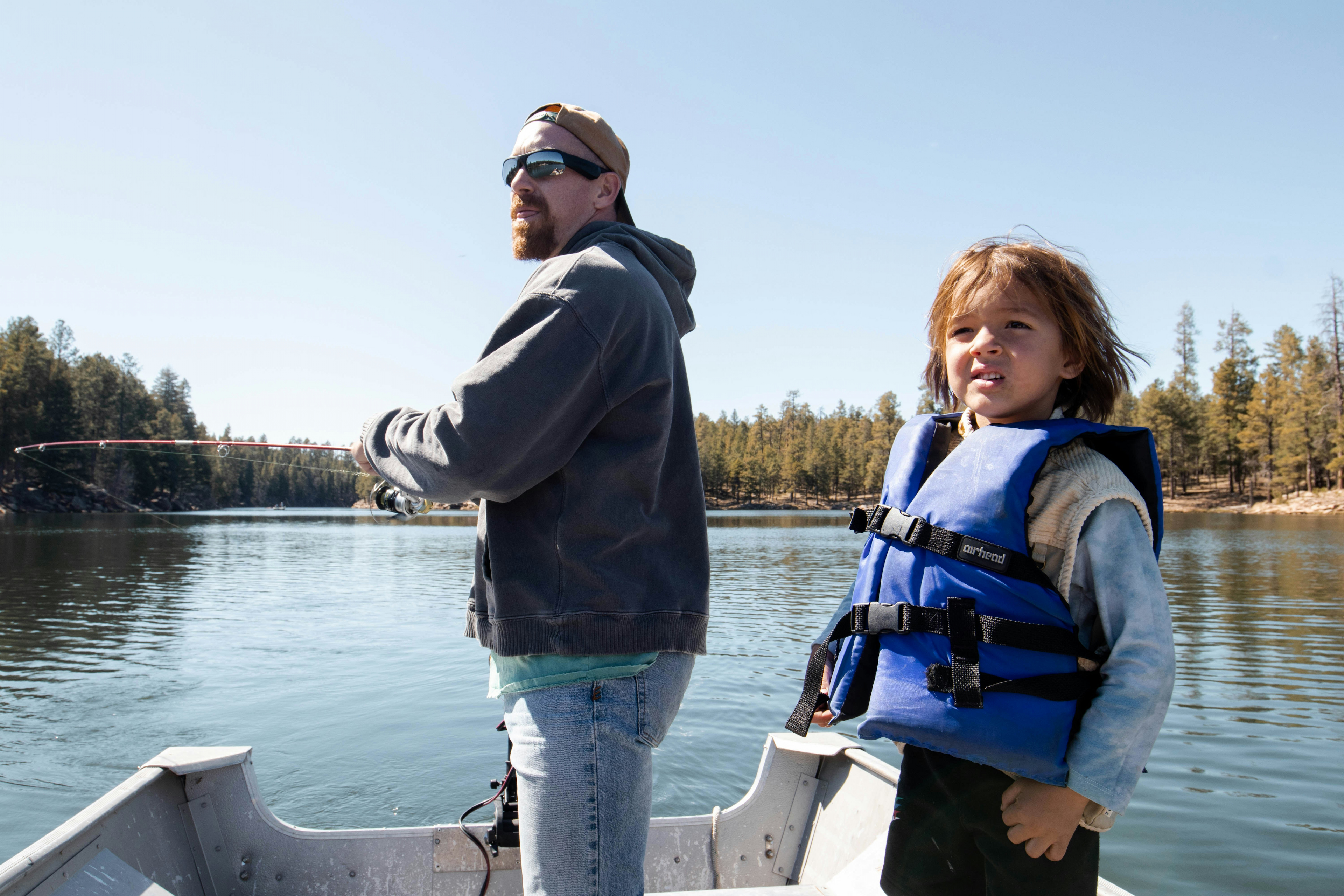 Children at fishing camp